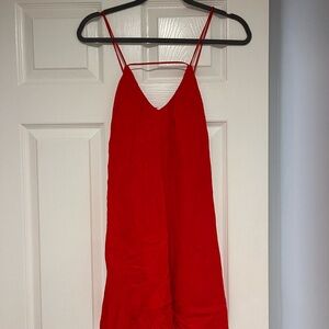 Red Spaghetti Strap Dress